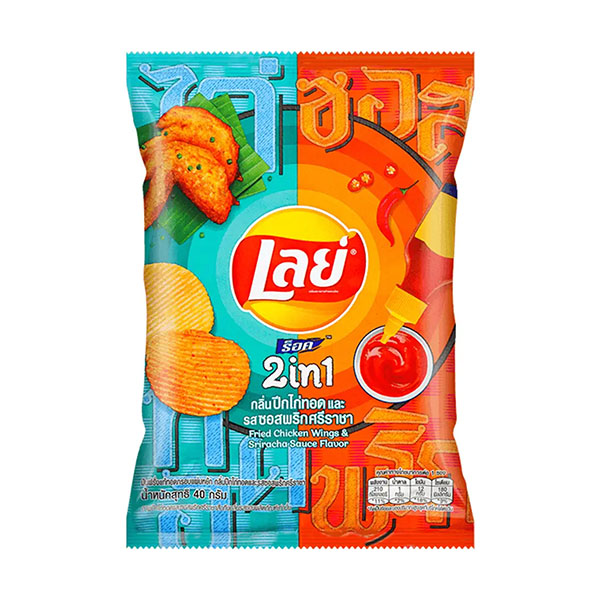 Exotic Lays Fried Chicken Wing and Siracha | 40g