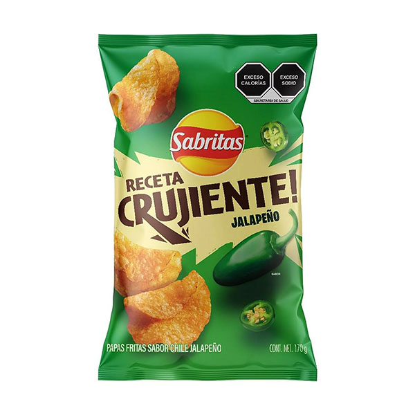 Exotic Sabritas Chips Receta Crujiente Jalapeno | 42g